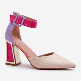 Lodho cipele od antilopa na visoku petu raznobojna 2