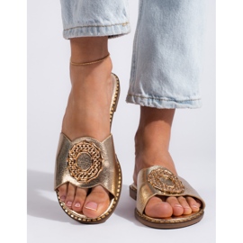 Goodin Ženske zlatne papuče zlatni 1