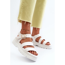 Ženske sandale na masivnom potplatu, bijela nicarda 2