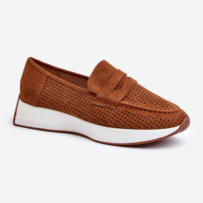 Ženske Camel Inesqua mokasine s platformom od eko antilop kože smeđa 1