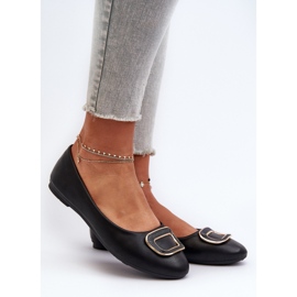 Crne balerinke od eko kože s ukrasima Enicoria crno 2