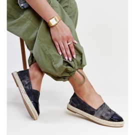 Crne sjajne Surana espadrile crno 1