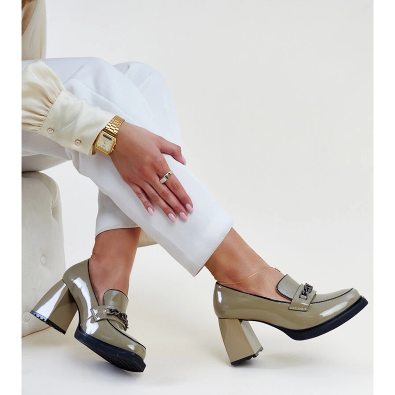 Zelene lakirane cipele s visokom petom Vinceza zelena 1