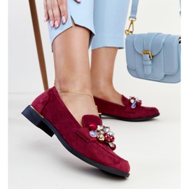Bordo mokasine s Dahera ukrasima crvena 1