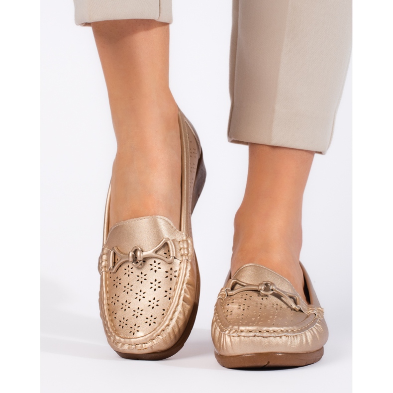 Ženske zlatne mokasine zlatni 1