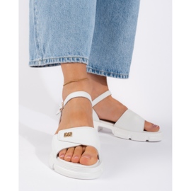 Goodin Udobne ženske bijele kožne sandale bijela 1