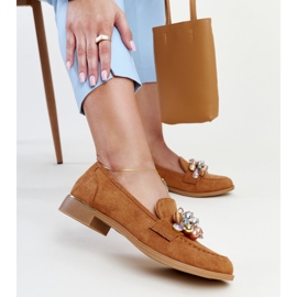 Smeđe mokasine s Dahera ukrasima smeđa 1