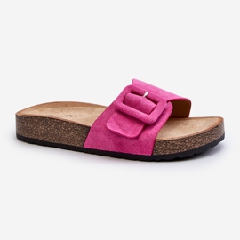 Ženske japanke s kopčom Eco Suede Fuchsia Laeltia ružičasta 2