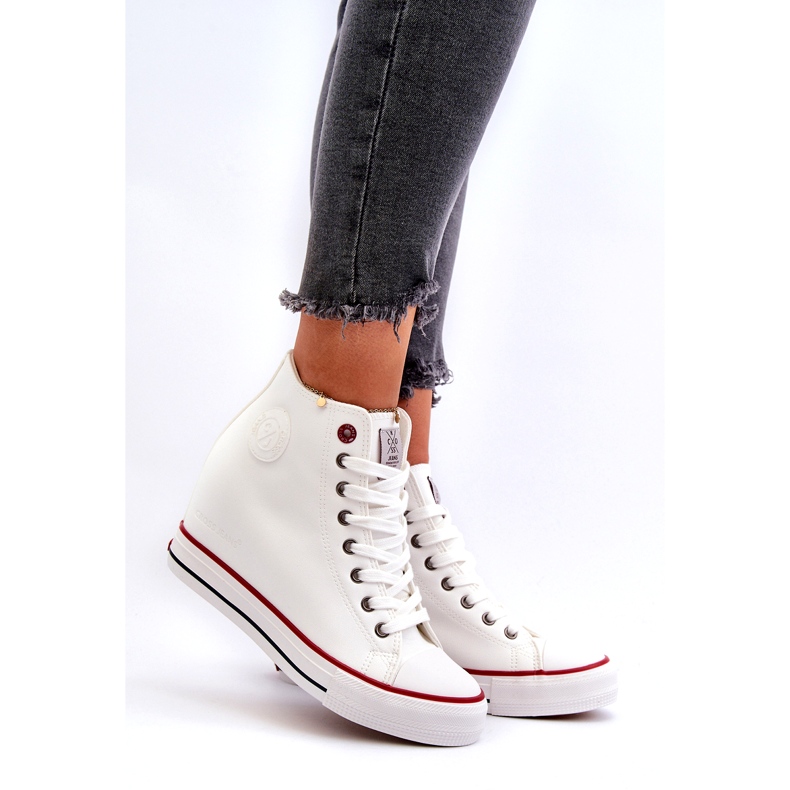 Ženske Wedge Sneakers Cross Jeans NN2R4004 Bijele bijela 1