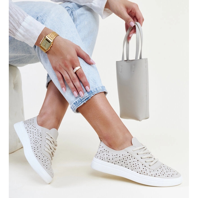 Bež ažur tenisice Manoek 1