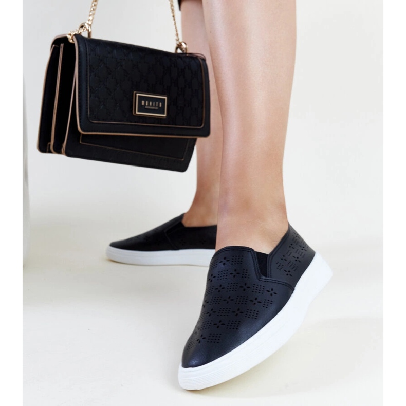 Crne Hilal slip-on tenisice crna 2