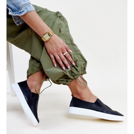 Crne ažurne slip-on tenisice Dafina crna 1