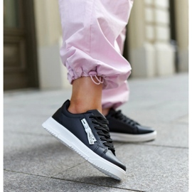 Crne Brecht tenisice od eko kože crno 2