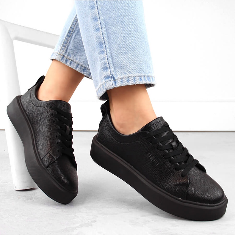 Crne sportske cipele s platformom Big Star NN274320 crno 1