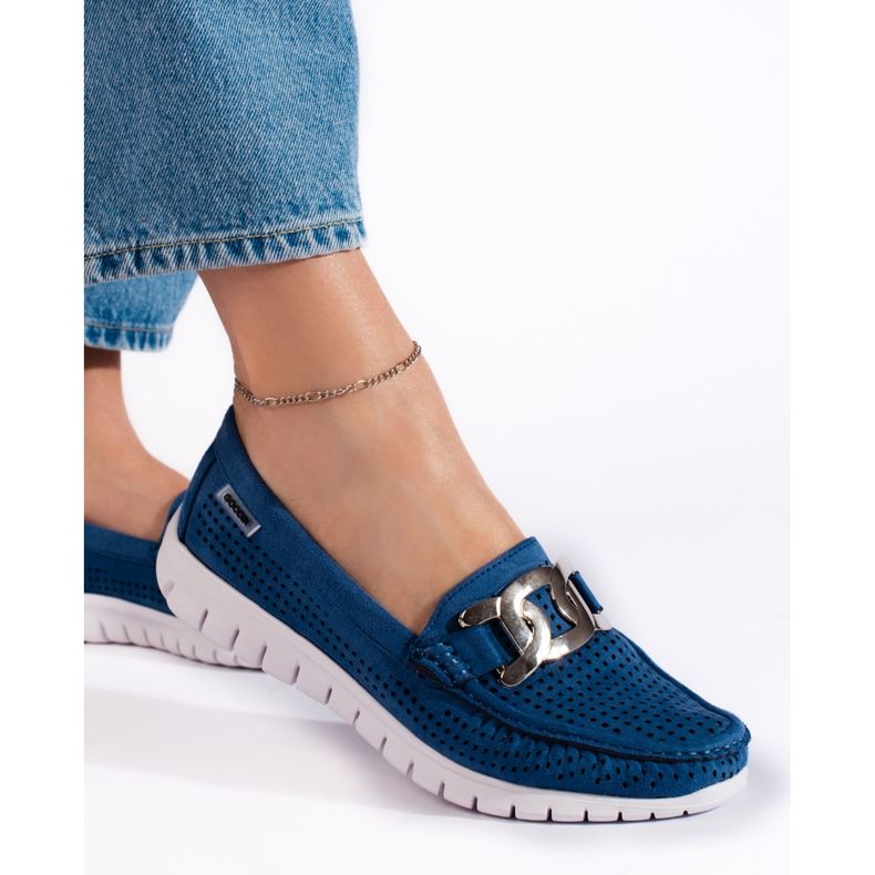 Goodin Ženske plave ažurne mokasine plava 2