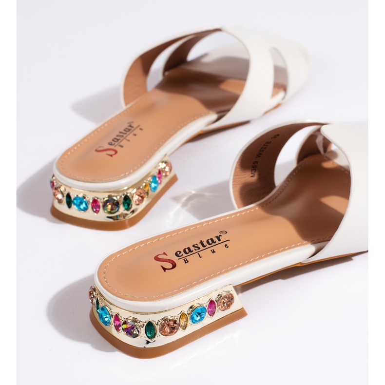 Ženske bijele ravne japanke bijela 2