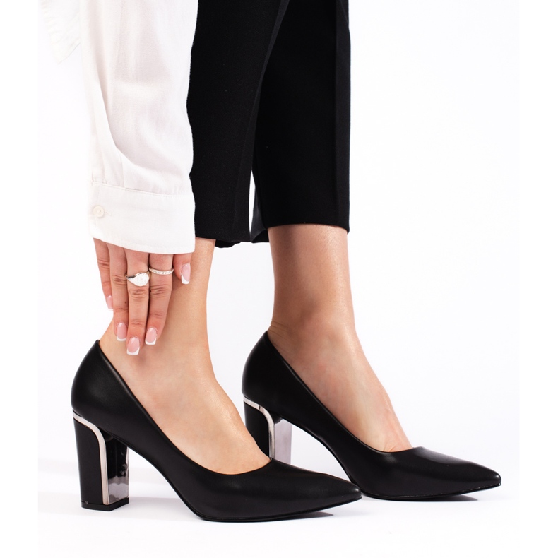 Ženske crne cipele na visoku petu crna 1
