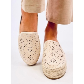 Rigois Beige ažurne espadrile bež 1