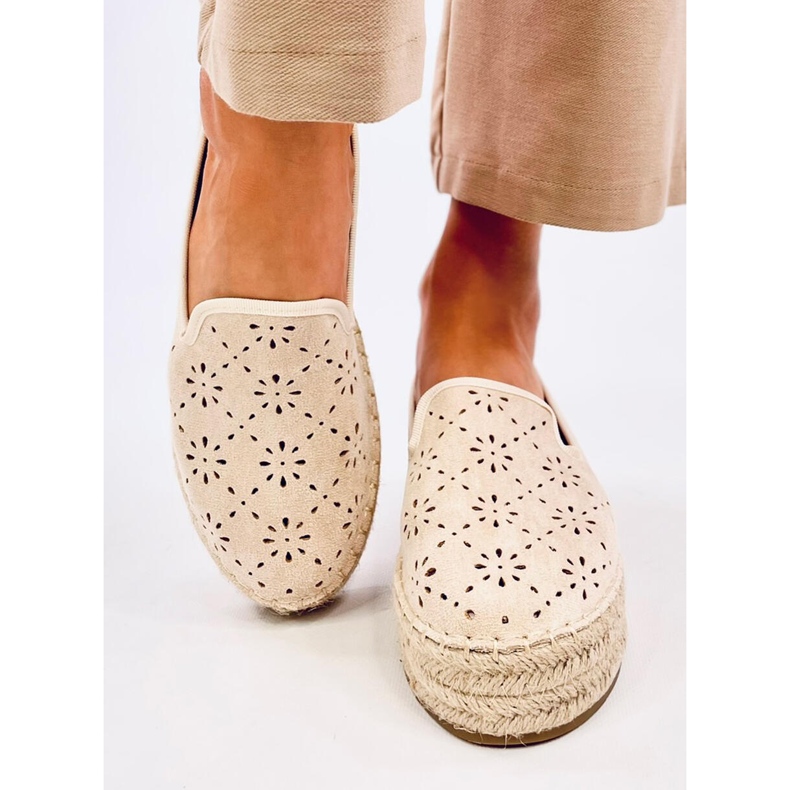 Rigois Beige ažurne espadrile bež 1