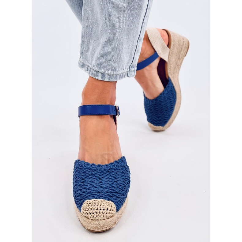 Morelli Blue espadrile sandale na klin plava 1