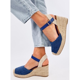 Morelli Blue espadrile sandale na klin plava 2