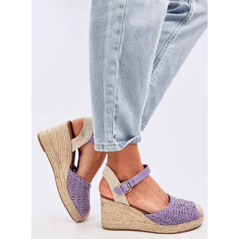 Morelli LT.PURPLE sandale na klin s espadrilama ljubičasta 2
