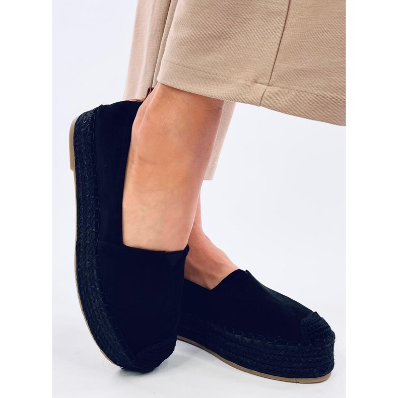 Poulain Crne espadrile s debelim potplatom crno 1