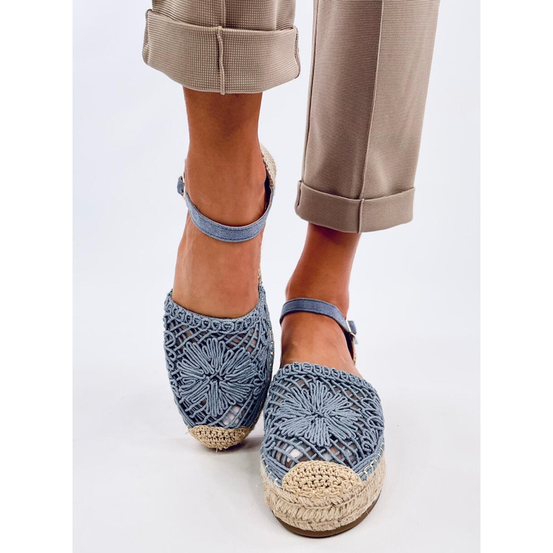 Premat Denim Blue sandale s otvorenim espadrilama plava 1