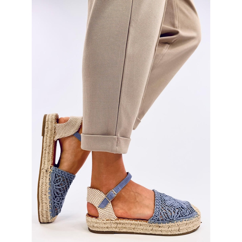 Premat Denim Blue sandale s otvorenim espadrilama plava 2