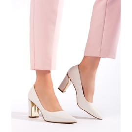 Ženske bijele cipele na visoku petu bijela 1