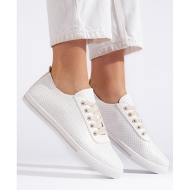 Ženske bijele i bež ažur tenisice bijela 1