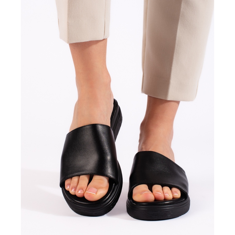 Ženske crne papuče crno 2