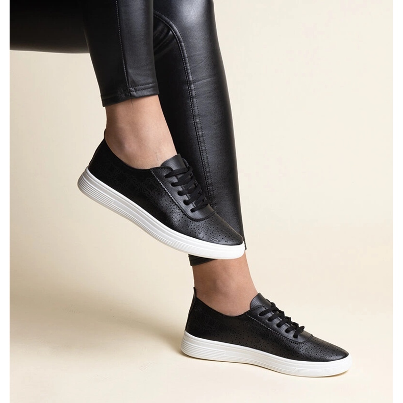 Crne Whitley tenisice od eko kože crna 1