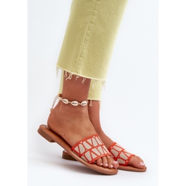 Ženske ravne japanke narančaste Traivea narančasta 2