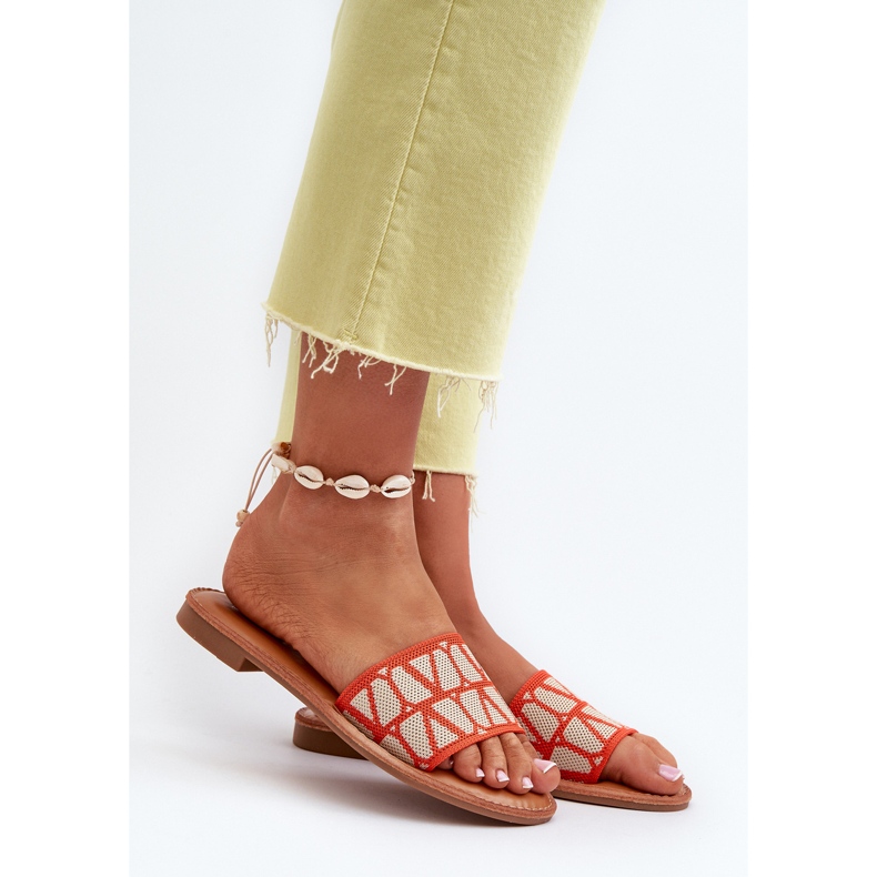 Ženske ravne japanke narančaste Traivea narančasta 2