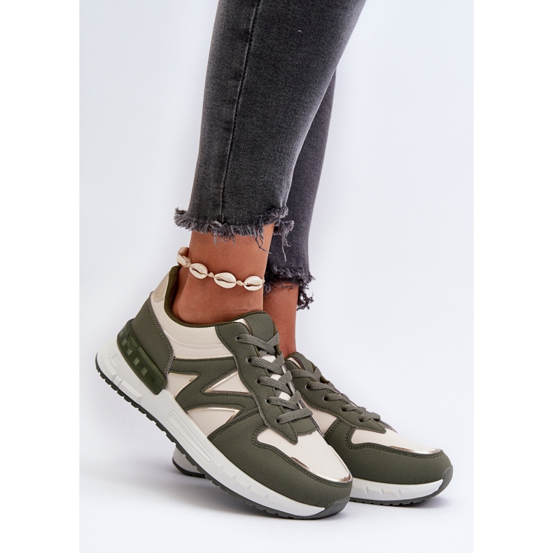 Ženske tenisice od eko kože, zelene kaimanke zelena 2