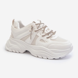 Ženske tenisice na masivnom potplatu s ukrasnim vezicama Bijela Relissa 1