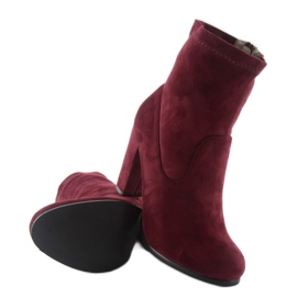 Jesenske štikle A921 vinsko crveno crvena 2