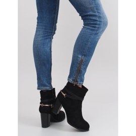 Čizme na visoku petu od antilop 3701 crne crno 2