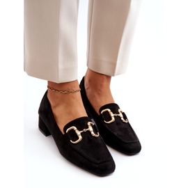 Bellucci Blok salonke na nisku petu s ukrasom, crne crna 1