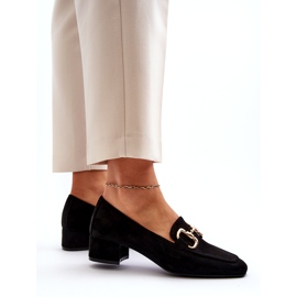 Bellucci Blok salonke na nisku petu s ukrasom, crne crna 2