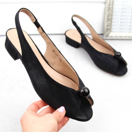 Ženske sandale na nisku petu, crne, T.Sokolski 136 crno 1