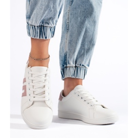 Bijelo roze ženske tenisice bijela 2