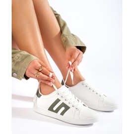 Bijelo zelene ženske tenisice bijela 1