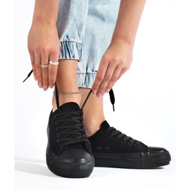 Crne ženske tenisice s platformom crno 1