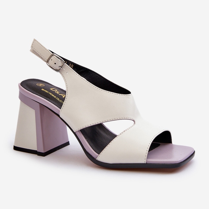 S.Barski Ženske sandale na visoku petu Bijele D&amp;A MR38-153 bijela 2