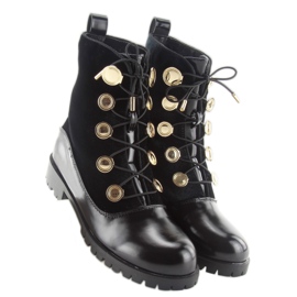 Velur radnici s gumbima R113p crni crno 2