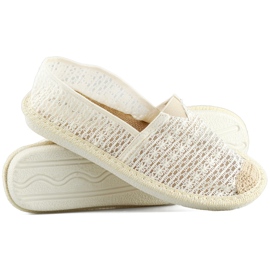 Bež mrežaste espadrile, prozračne ženske espadrile 1