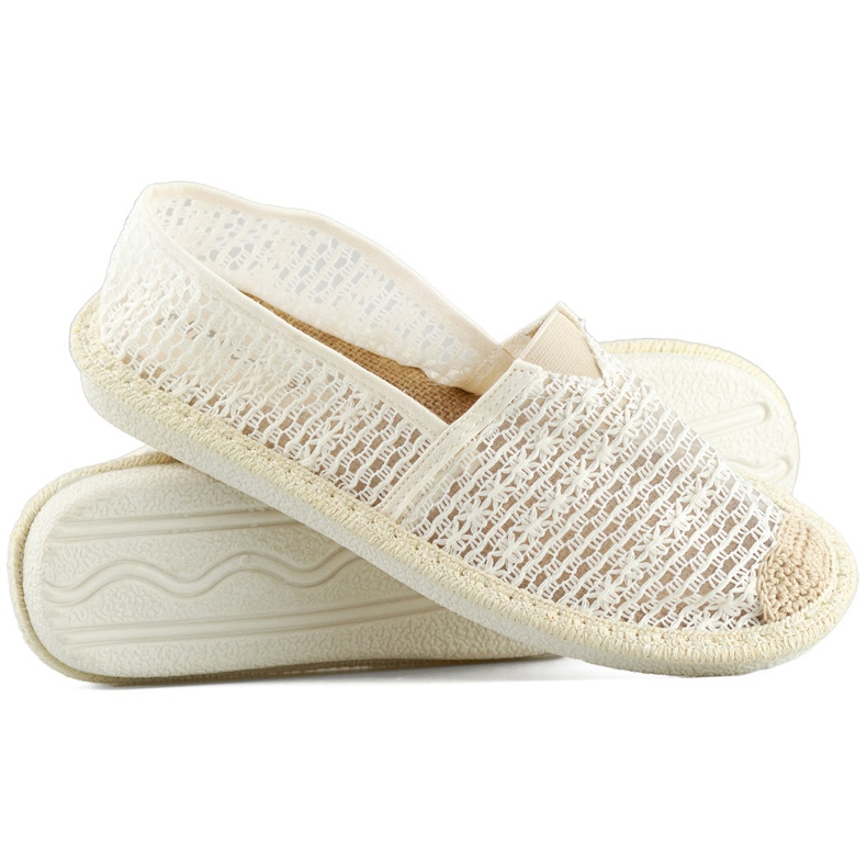 Bež mrežaste espadrile, prozračne ženske espadrile 1