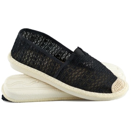 Crne mrežaste espadrile, prozračne ženske espadrile crna 1